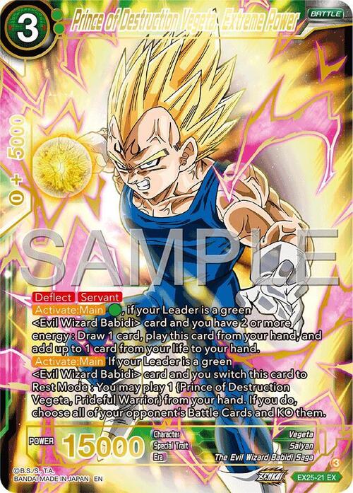 Prince of Destruction Vegeta, Extreme Power Card Front