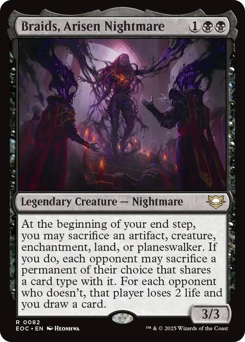 Braids, Arisen Nightmare Card Front
