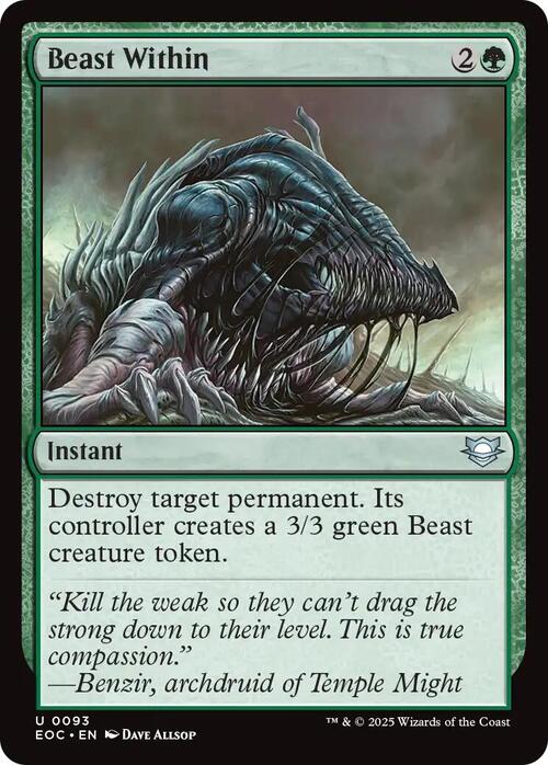 Beast Within Card Front