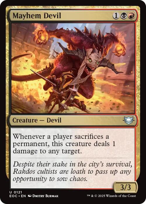 Mayhem Devil Card Front