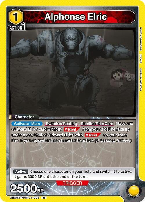 Alphonse Elric Card Front