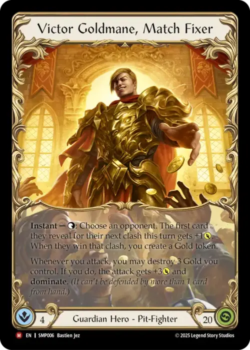 Victor Goldmane, Match Fixer Card Front