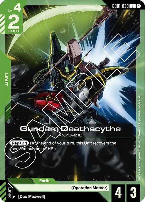 Gundam Deathscythe Card Front
