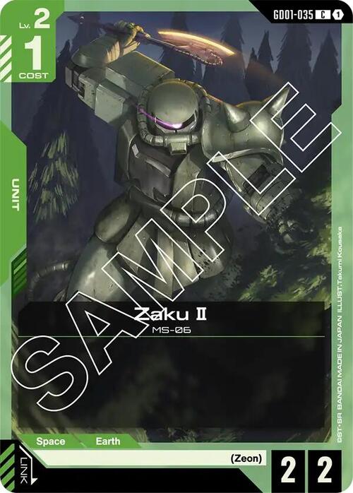 Zaku II Card Front