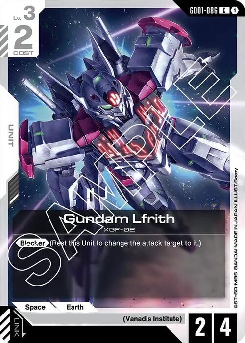 Gundam Lfrith Card Front