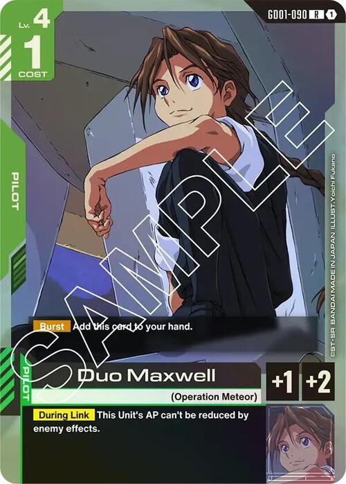 Duo Maxwell Card Front
