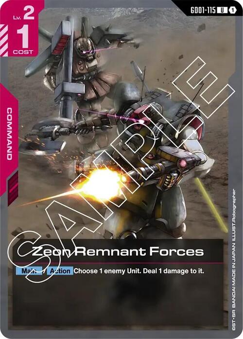 Zeon Remnant Forces Card Front