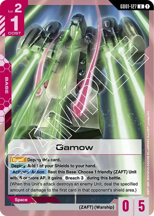 Gamow Card Front