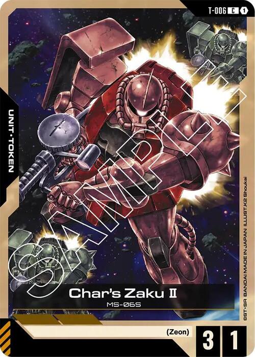 Char’s Zaku II Card Front