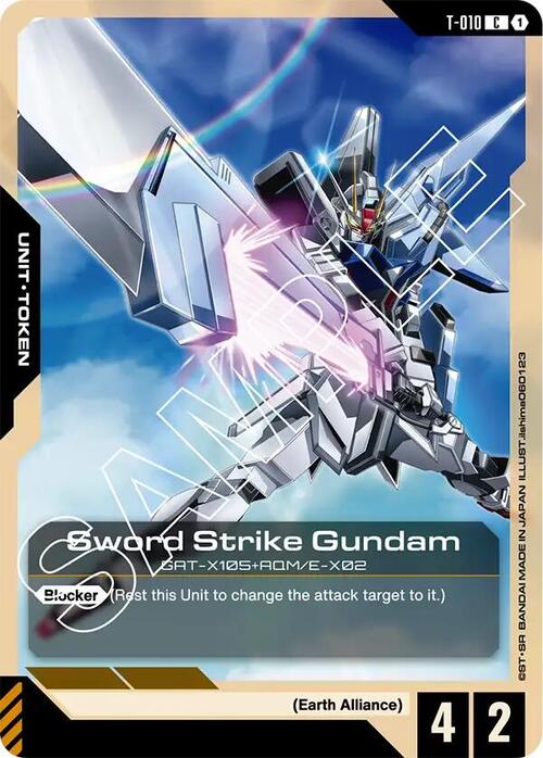 Sword Strike Gundam Card Front
