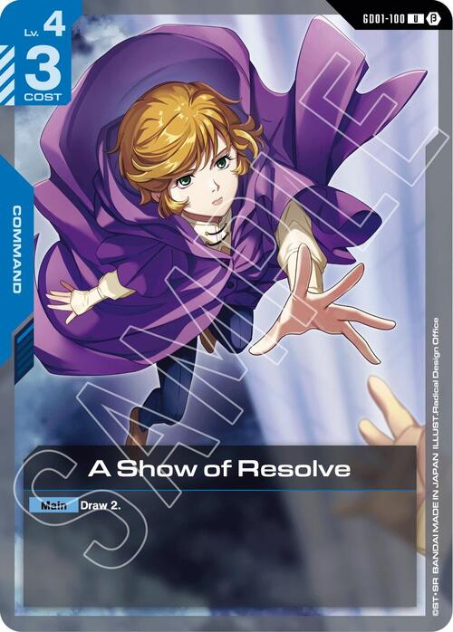 A Show of Resolve Card Front