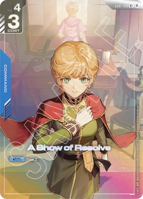 A Show of Resolve Card Front