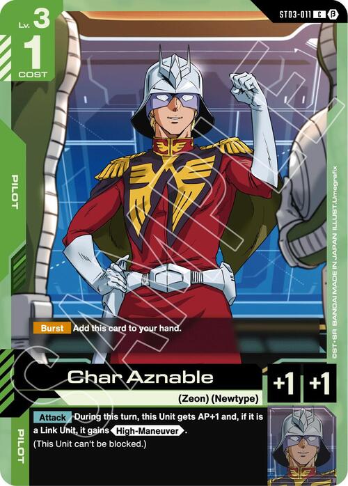 Char Aznable Card Front
