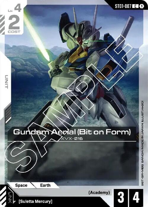 Gundam Aerial (Bit on Form) Card Front