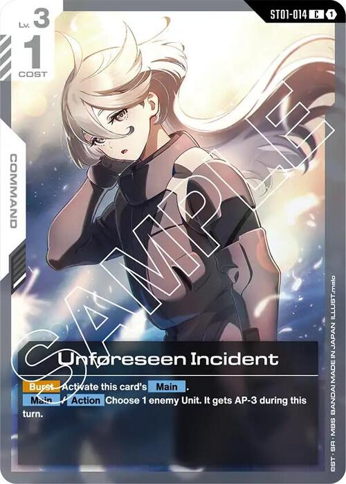Unforeseen Incident Card Front