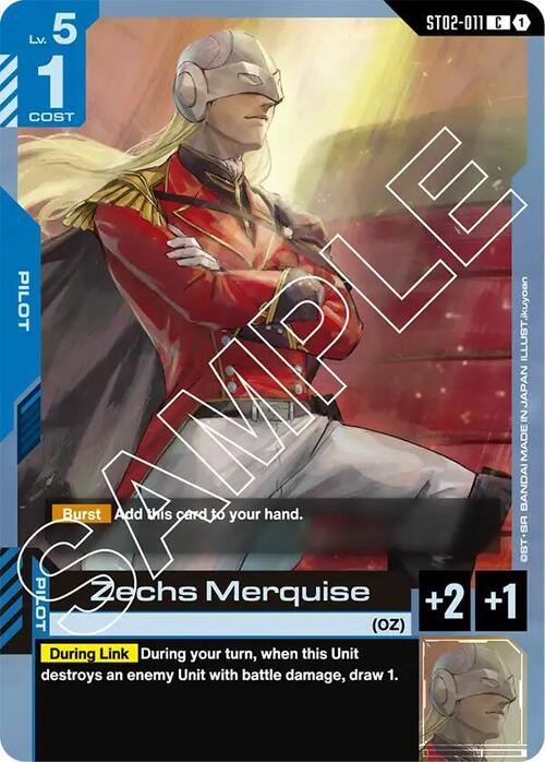 Zechs Merquise Card Front