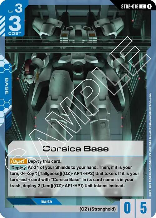Corsica Base Card Front
