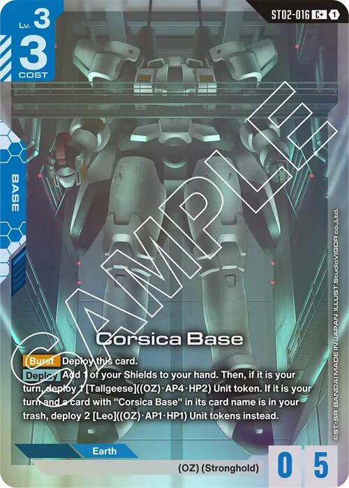 Corsica Base Card Front