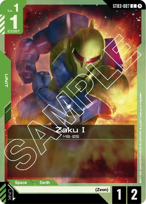 Zaku I Card Front