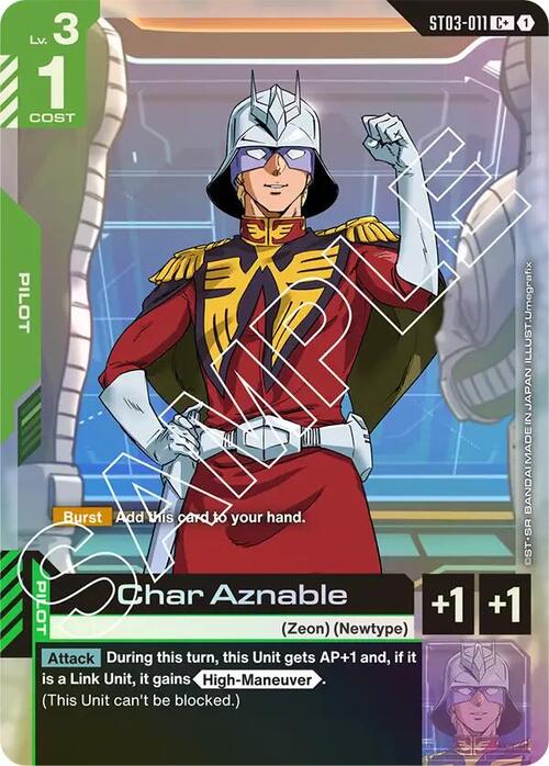 Char Aznable Card Front