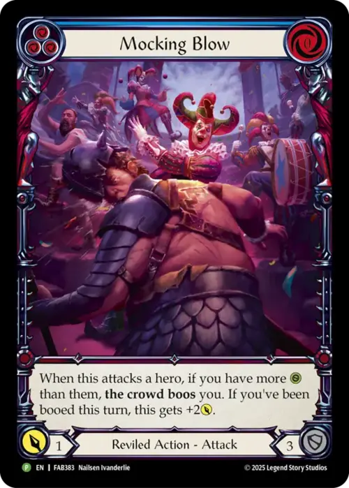 Mocking Blow (Blue) Card Front