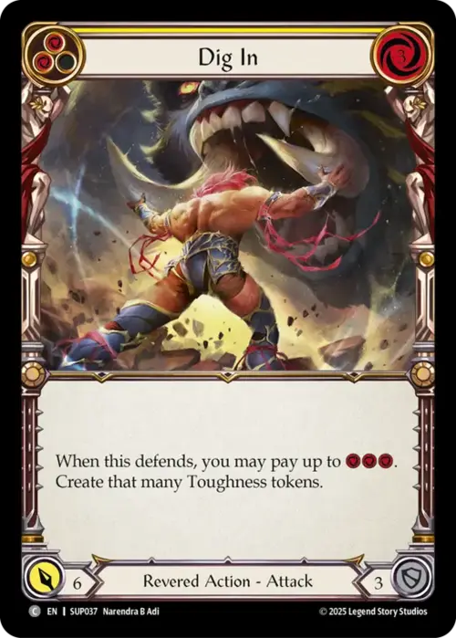 Dig In - Yellow Card Front