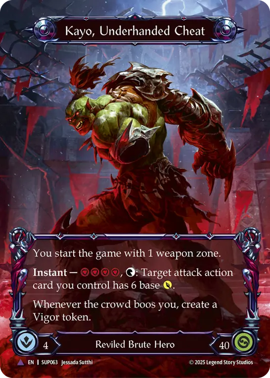 隻猾な凶賊、ケイヨ / Kayo, Underhanded Cheat Kayo, Underhanded Cheat Super Slam | Flesh and Blood