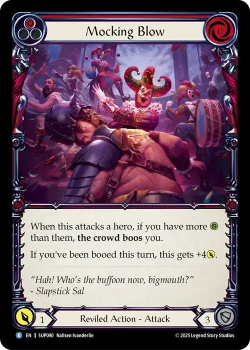 Mocking Blow - Red Card Front