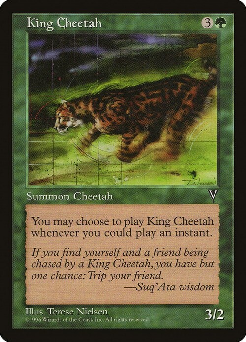 King Cheetah Card Front