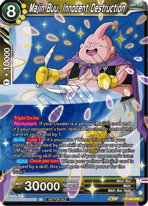 Majin Buu, Innocent Destruction Card Front