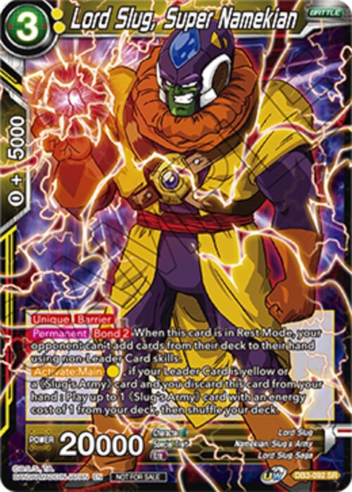 Lord Slug, Super Namekian Card Front
