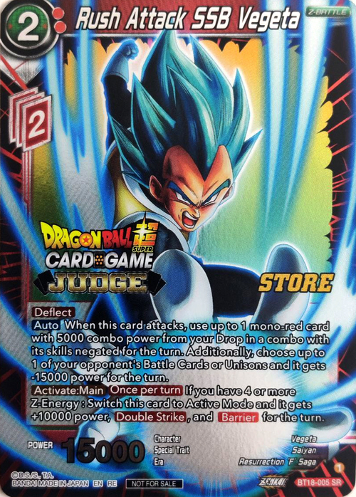 Rush Attack SSB Vegeta Card Front
