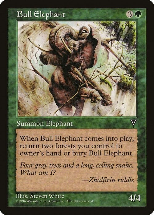 Bull Elephant Card Front