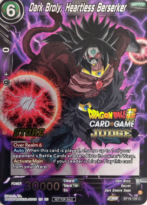 Dark Broly, Heartless Berserker Card Front