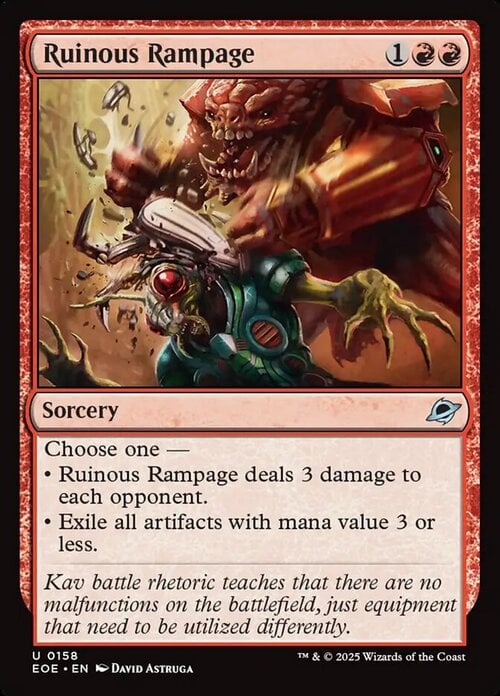 Ruinous Rampage Card Front
