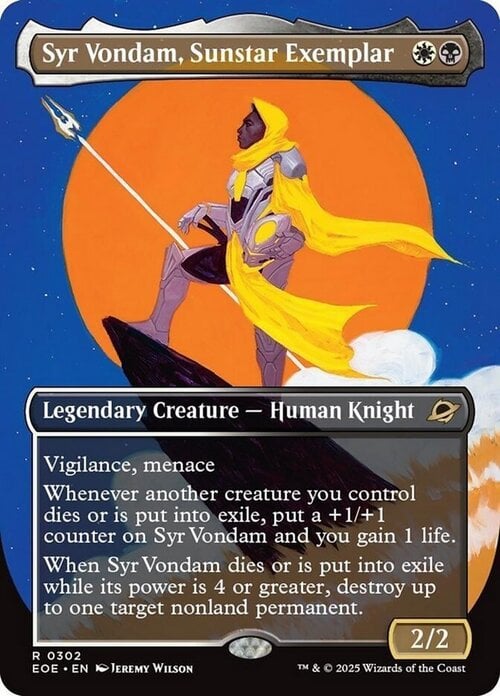 Syr Vondam, Sunstar Exemplar Card Front