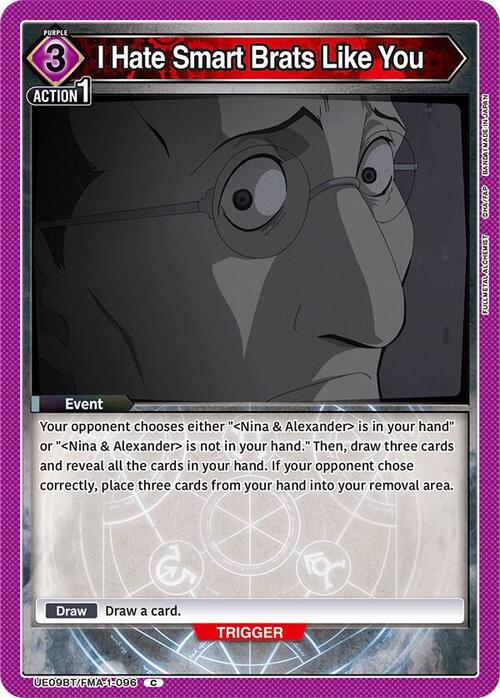I Hate Smart Brats Like You Card Front