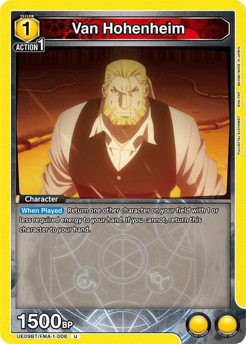 Van Hohenheim Card Front