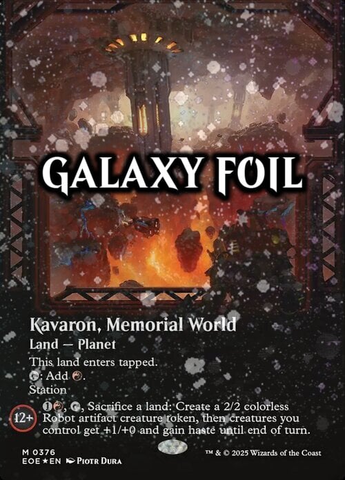 Kavaron, Memorial World Card Front
