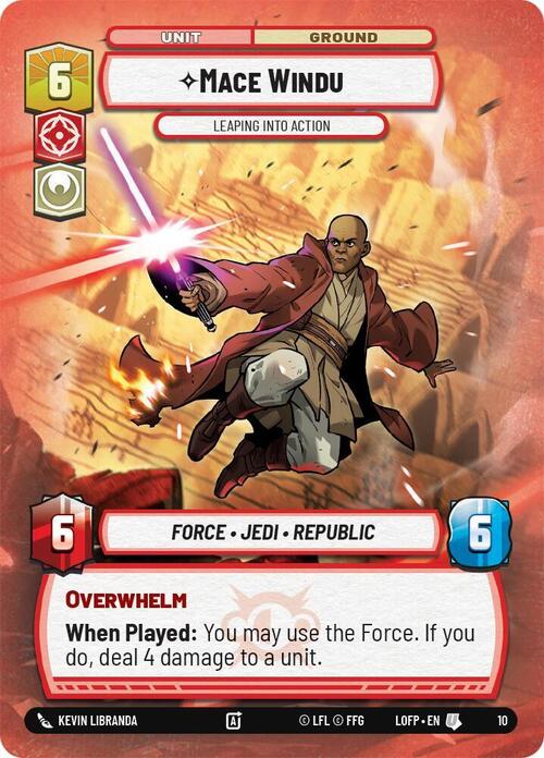Mace Windu, Salta In Azione Card Front
