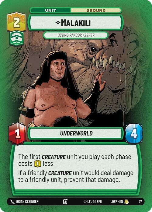 Malakili - Loving Rancor Keeper Card Front