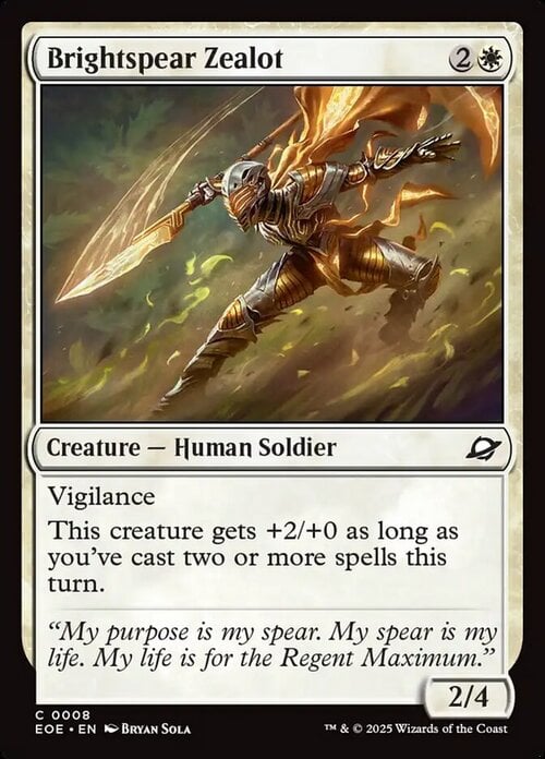 Brightspear Zealot Card Front