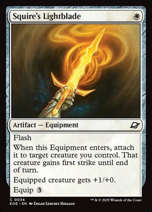 Squire's Lightblade Card Front