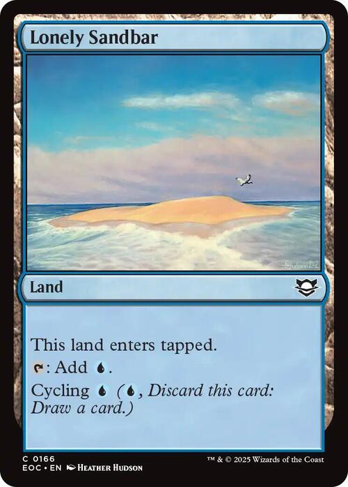 Lonely Sandbar Card Front