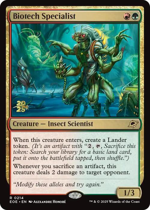 Biotech Specialist Card Front