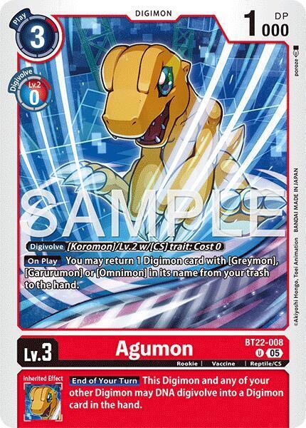Agumon Card Front