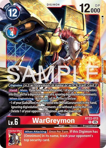 WarGreymon Card Front
