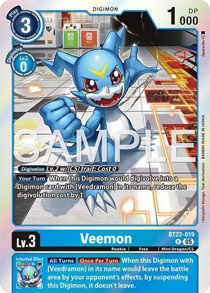 Veemon Card Front