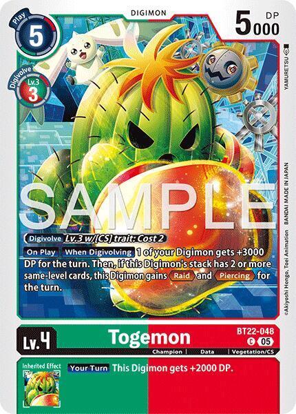 Togemon Card Front