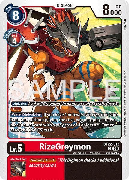 RizeGreymon Card Front